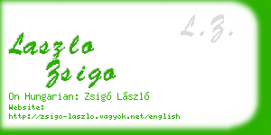 laszlo zsigo business card